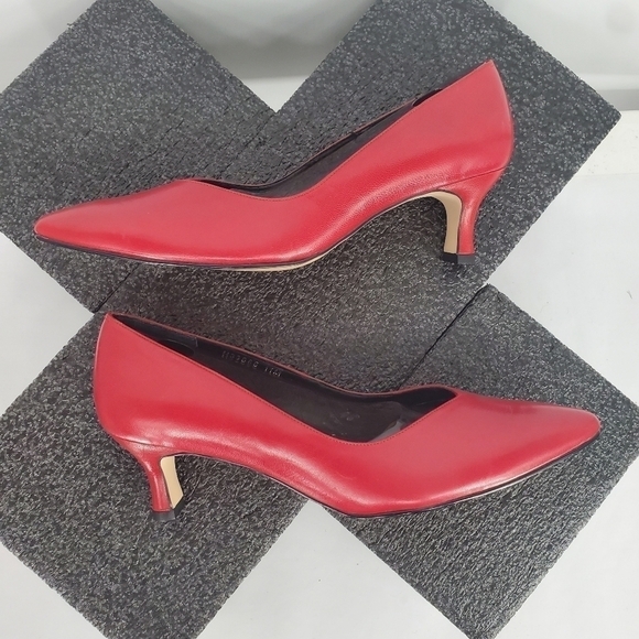 Ros Hommerson Shoe Women 11 M Red Heels - Picture 11 of 15